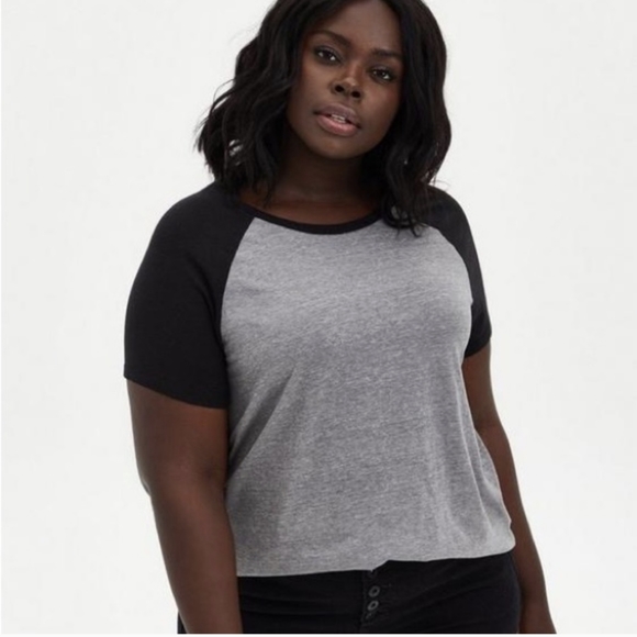 torrid Tops - NEW Torrid Pink Classic Fit Triblend Jersey Crew Neck Short Sleeve Raglan Tee